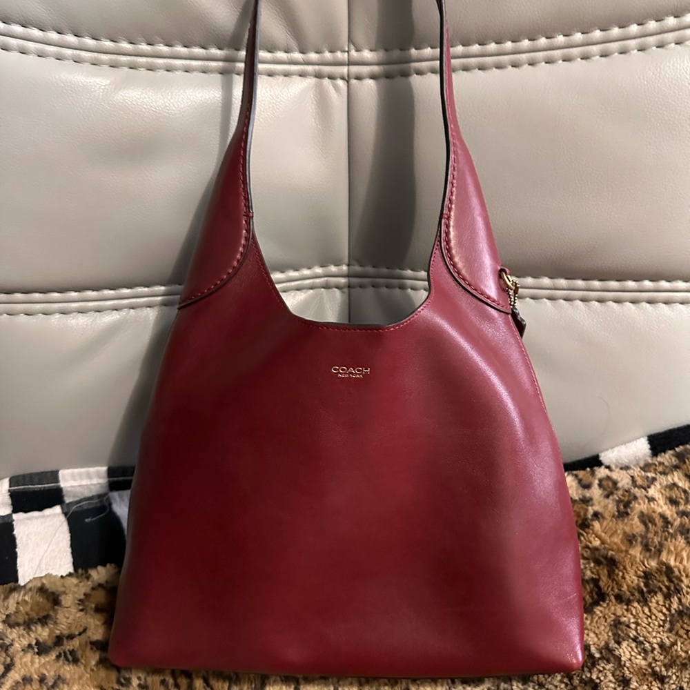 Coach Brooklyn Shoulder Bag 28 – Burgundy Leather – New Without Tags